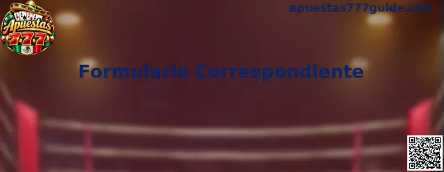 Formulario Correspondiente Apuestas 777